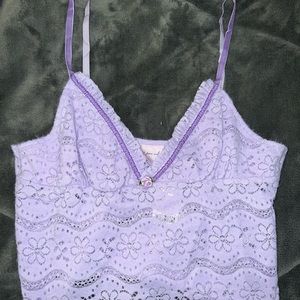 SOLD Purple flower tank top